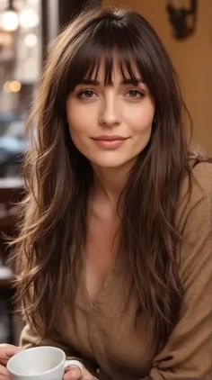 22 Stunning Long Hair with Bangs Styles: Find Your Perfect Look for 2024 French Long Hair With Bangs, Bangs And Straight Long Hair, Bangs With Very Long Hair, Bangs 2024 Long Hair, Hairstyle Long Hair With Bangs, Haircut Long With Bangs, Long Thick Hair With Bangs, Center Parted Bangs, Face Framing Haircut For Long Hair Bangs