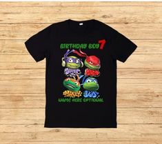 Toddler/Kids & Adult Size Ninja Turtles T-shirt Customizable For Any Occasion. Ninja Turtles Birthday Shirt, Ninja Turtle Shirts Birthday, Ninja Turtles Shirt, Ninja Turtle Shirts, Ninja Turtle Birthday Shirt, Tmnt Merch, Ninja Turtle Shirt, Teenage Mutant Ninja Turtles Shirt, Rise Of The Teenage Mutant Ninja Turtles Hoodie