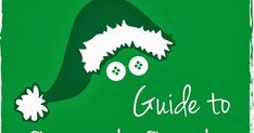 a green christmas card with the words guide to buttons on it and an elf's hat