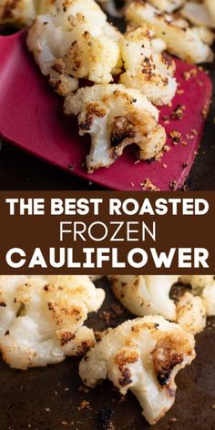 the best roasted frozen cauliflower recipe is so easy to make and it's delicious