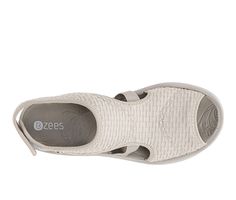 Women's BZEES Lightweight Stretch Wedge Sandals. Get the shoe of your Dreams - by BZEES! This stylish sandal perfectly combines style and comfort, featuring lightweight air-infused outsoles, cushioning footbed, and dynamic stretch fabric uppers. Enjoy cloud-like comfort and heavenly style in the BZEES Dream! 3/4 inch platform,2 1/4 inch heel,Side stretch straps for comfort,Non-slip air-infused outsole,Stretch fabric uppers,Rear Velcro strap for easy slip-on wear,Cushioning footbed,Stitching acce Womens Sandals Wedges, Stylish Sandals, Shoe Carnival, 4 Inch Heels, Velcro Straps, Wedge Sandals, Stretch Fabric, Womens Sandals, 4 Inch