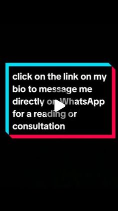 the text reads click on the link on my bilo to message me directly or whatsapp for a reading or consolation