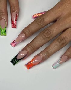 Nail Aesthetic, Ombre Acrylic Nails, Classy Acrylic Nails, Pretty Nail Art Designs, Acrylic Nails Coffin Pink, Acrylic Nails Coffin, Dream Nails, Fire Nails, Funky Nails