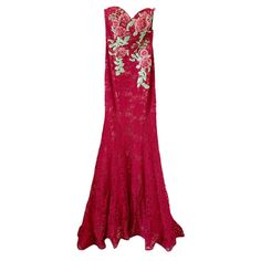 Reposhing This Item I Purchased From @Hipchick_blue. Loved It, But Decided On Another Dress. Hoping Someone Can Use It. Questions? Leave A Comment Below! Rose Applique, Applique Dress, Dress Gown, Red Lace, Couture Dresses, Red Formal Dress, Red Green, Gowns Dresses, Prom Dresses