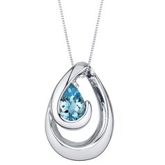 Peora.com - Swiss Blue Topaz Sterling Silver Wave Pendant Necklace SP11686, $34.99 (https://www.peora.com/swiss-blue-topaz-sterling-silver-wave-pendant-necklace-sp11686) Rings Cowgirl, Blue Topaz Pendant Necklace, Jewelry Questions, Wave Pendant, Hermes Scarves, Jewelry Western, Italian Chain, Cowgirl Bling, Earrings Indian