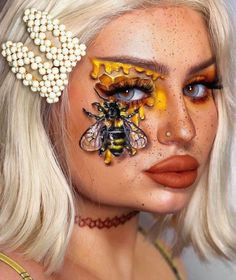 Halloweenský Makeup, Face Paint Makeup, Halloween Makeup Inspiration, Scary Makeup, Dope Makeup, Eye Makeup Designs, Makeup Eye Looks