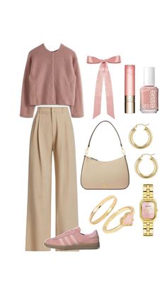 School Outfits University, Preppy Back To School Outfits, University Outfits, School Outfit Ideas, Wardrobe Sets, High School Outfits, Trouser Outfit, Modest Fashion Hijab, Cozy Fall Outfits