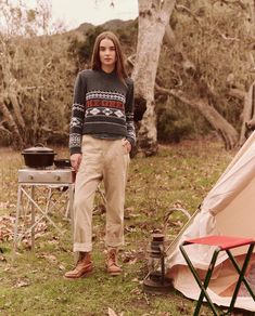 Born from a love of nature that has inspired so much of our creative journey, THE GREAT. OUTDOORS embodies joyful versions of the technical clothing and accessories needed for everyday adventure. The Classic Crew Sweater. is a graphic take on a fair isle motif, donning The Great Outdoors in bold letters. This wool-blend silhouette fits easy through the body and sleeves, and will be your go to layering piece for the chilly weather. 65% Wool, 35% Nylon Hand Wash Cold, Lay Flat to Dry Import Sweater Street Style, Knit Cardi, Bold Letters, Technical Clothing, Sea Ny, Simon Miller, Fair Isle Sweater, A Perfect Circle, Chilly Weather