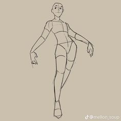 a drawing of a person in a body suit with the words, how to draw a human