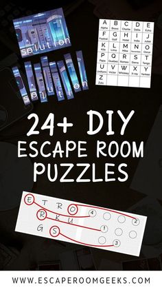 the escape room puzzles are great for kids to practice their letters and numbers in order to learn