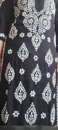 Chikankari kurta , handmane Gift for girls, birthday gift, Size free Only 1 available Traditional Short Sleeve Festive Kurta, Short Sleeve Kurta For Eid Festive Occasion, Festive Embroidered Short Sleeve Kurta, Festive Cotton Kurta With Motifs, Straight Kurta With Motifs For Festivals, Festive Patterned Kurta, Traditional Black Block Print Kurta, Traditional Block Print Kurta For Festival, Festive Cotton Kurta With Short Sleeves