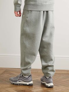 Shop NIKE Tapered Cotton-Blend Jersey Sweatpants, Explore the latest in-season NIKE collection today on MR PORTER Nike Collection, Sweatpants Nike, Sweatpants For Men, Nike Sweatpants, Nike Outfits, Drawstring Waistband, Mens Sweatpants, Mr Porter, Casual Pants