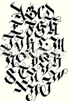 an old english type of calligraphy