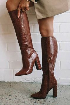 Croc Boots, Crocs Boots, Long Boots, Shoe Obsession, Autumn Winter Fashion, Me Too Shoes, The Knee