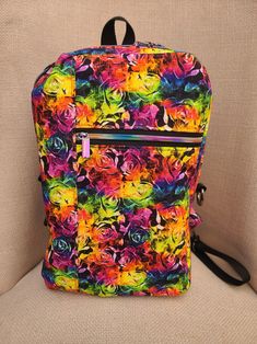 Modern Manda Convertible Bag Pattern Multicolor Backpack Shoulder Bag With Removable Pouch, Convertible Backpack Pattern, Multicolor Travel Clutch With Detachable Strap, Multicolor Standard Backpack With Removable Pouch, Multicolor Backpack With Removable Pouch, Convertible Bag Pattern, Unique Backpacks, Sew Zipper, Convertible Bags