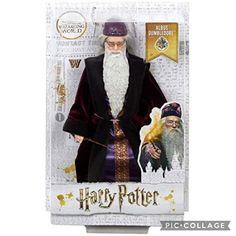 an action figure in a box with the image of harry potter and his wizard hat