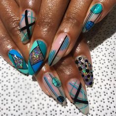 Modern Art Nails, Beach Nails Art, 2023 Beach, Nail Designs Ideas, Retro Nails, Cute Nail, Pretty Nail Designs