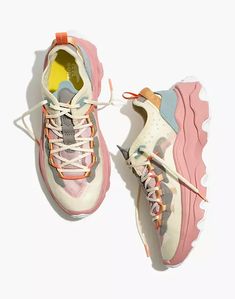 Sorel® Kinetic™ Breakthru Tech Lace Sneakers Mode Harajuku, Shoes Png, Sorel Kinetic, Lace Sneakers, Looks Street Style, Pink Sneakers, Madewell Jeans, Mode Style