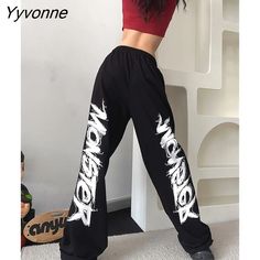 Yyvonne Pants Women Trousers Oversize Straight Letter Harajuku Korean Fashion Streetwear Aesthetic Joggers Sweatpants Y2k Clothes Aesthetic Joggers, Women Trousers, Streetwear Aesthetic, Y2k Clothes, Fashion Streetwear, Jogger Sweatpants, Pants Women, Trousers Women, Streetwear Fashion