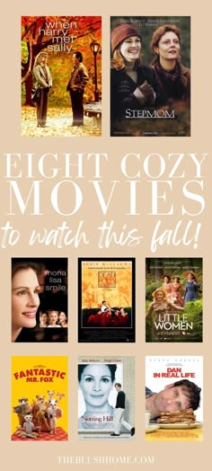 the movie poster for eight movies to watch this fall, with text overlaying it