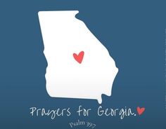 the state of georgia with a heart in it