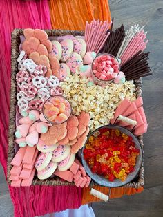 a tray filled with lots of different types of food