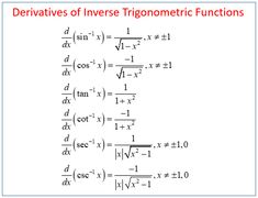 an image with the formulas for trigonic functions and their corresponding functions in it