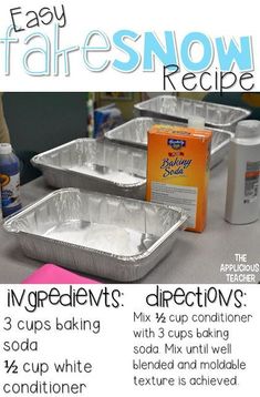 the instructions for how to make homemade ice cream in tins and baking pans