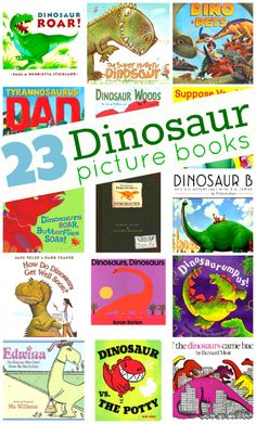 the dinosaur picture books are all in different colors