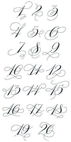 the upper and lower letters are in cursive handwriting, which have been drawn with black ink