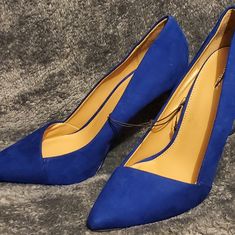 Brand New Suede Heels Perfect For Any Occasion. Blue Pointed Toe Heels For Work, Blue High Heel Heels For Workwear, Blue High Heels For Work, Blue High Heel Court Shoes For Work, Blue Spring Court Shoes For Work, Blue Court Shoes For Spring Workwear, Blue Heels, Suede Heels, Shoes Women Heels