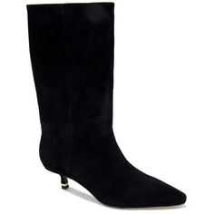 PRICES MAY VARY. Pointed Toe. Kitten Heel. Comfort insole. 1.77" heel height. Ankle Bootie, Kitten Heel, Kenneth Cole, Fashion Boots, Black Suede, Bootie, Special Features, Kitten Heels, Heel Height