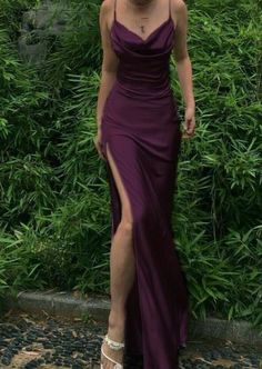 Contact+us:+lisamony@outlook.com Please+left+message+what+color+you+need+when+you+order+it.Besides+the+picture+color,+you+can+also+choose+any+color+you+want. Simple+Purple+Silk+Satin+Prom+Dress+With+Side+Split+ Processing+time:+12-21+business+days Shipping+Time:+3-5+business+days "Fabr... Prom Dress Inspo, Classy Prom, Purple Prom, Classy Prom Dresses, Purple Prom Dress, Floor Length Prom Dresses, Prom Dress Inspiration, Cute Prom Dresses, Pretty Prom Dresses