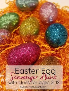 Easter Egg Scavenger Hunt with clues from ages 2-18 | awonderfulthought.com Easter Egg Scavenger Hunt, Easter Scavenger Hunt, Christmas Scavenger Hunt, Easter Hunt, Easter Games, Easter Traditions, Easter Dinner, Easter Activities, Easter Treats