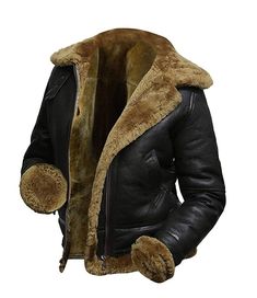 EXPERIENCE REAL SHEEP SHEARLING FUR  Men's RAF Cockpit USA Aviator Pilot B3 Flying Bomber Shearling Fur Hooded Real Leather Jacket   Specifications: External Material: High Quality Real Sheep Leather. Original Sheep Shearling inside Lining: Sheep Fur Lining with Pockets. Soft, Warm & highly comfortable  Zipper is used for front closure. Two side waist pockets. removable hood PLEASE NOTE - THIS JACKET IS HAVING REAL SHEEP SHEARLING FUR LINING  Size: Please select your jacket Size according to the Womens Black Leather Jacket, Pilot Jacket, Leather Jacket With Hood, Aviators Women, Men's Leather Jacket, Aviator Jackets, Brown Leather Jacket, Black Leather Jacket, Leather Jackets Women