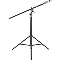 a tripod microphone stand on a white background