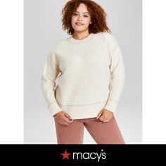 in stock Plus Size Sweaters, Trendy Plus Size, Then And Now, Crew Neck Sweater, Buy Online, Plus Size Outfits, Crew Neck, Plus Size, Clothes For Women