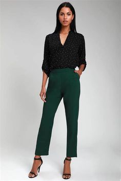 Green Dress Pants Outfit. There are any references about Green Dress Pants Outfit in here. you can look below. I hope this article about Green Dress Pants Outfit can be useful for you. Please remember that this article is for reference purposes only. #green #dress #pants #outfit Green Dress Pants Outfit, Dress Pants Outfit, Trouser Pants Outfits, Forest Green Pants, Pants Outfit Work, High Waisted Trouser Pants, Green Pants Outfit, Dark Green Pants, Dress Pants Outfits