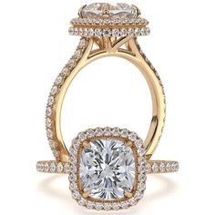 (eBay) 2.59ctw Affordable CVD Lab Created Cushion Diamond Engagement Ring Yellow Gold Diamond Ring Sizes, Cushion Diamond Engagement Ring, Engagement Ring Yellow Gold, Engagement Ring Yellow, Diamond Color Grade, Cvd Diamond, Cushion Diamond, Diamond Clarity, Halo Diamond