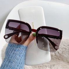 KAMMPT Oversized Sunglasses Man Woman Fashion Rimless Vintage Square Sun Glasses Eyewear Luxury Luxury Branding Design, Shades Sunglasses, Eyewear Brand, Eyewear Womens, Oversized Sunglasses, Sunglass Lenses, Woman Fashion, Mode Vintage, Sunglasses Branding