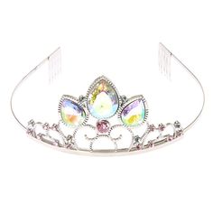 Claire's Club Silver Princess Tiara Princess Tattoo, Tiara Headband, Silver Tiara, Trendy Fashion Accessories, Rhinestone Tiara, Princess Tiara, Doll Clothes Barbie, Iridescent Crystal, Headband Tiara