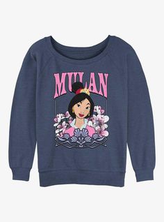 Lightweight french terry sweatshirt65% Cotton  35% PolyesterWash cold; dry lowImportedFits true to size; Size up for a roomier fitListed in junior's sizes Incredibles Costume, Plus Size Disney, Disney Mulan, Slouchy Sweatshirt, Athletic Dress, Iconic Dresses, Tie Dye Hoodie, Oversized Cardigan, Hoodie Girl