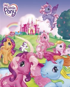 my little pony poster with many different colored ponies