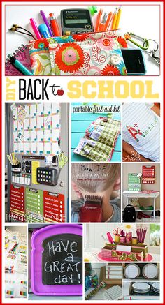 the back to school collage is full of pictures