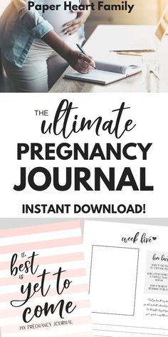 the ultimate pregnant journal with free printables