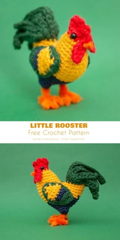 crochet little rooster free pattern