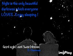 two people sitting on a bench looking at the stars in the night sky with an inspirational quote