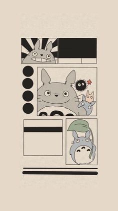 an image of some cartoon characters in the microwave with cats and other animals on it