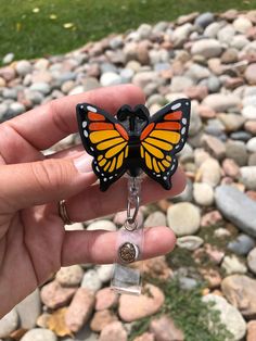 This monarch butterfly is too cute!! This beauty is made from a high quality acrylic, decorated with glitter and vinyl and sealed with UV Resin making it easy to wipe clean after your shift! Please use the drop down menu for an interchangeable badge reel (uses 3M dual lock) or simply have it glued to the badge reel! Have my badge reel already and just want the interchangeable acrylic piece!? Visit this listing, (we also offer a three pack for the interchangeable piece!) https://etsy.me/3kQav71 W Resin Making, Monarch Butterfly, Uv Resin, Too Cute, Badge Reel, Mirrored Sunglasses, Cleaning Wipes, Glitter