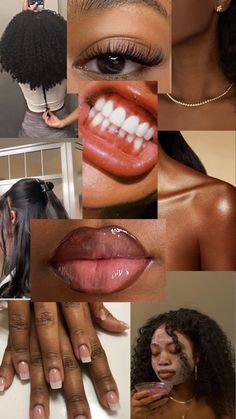 #fashion #aesthetic #collage #collection #brownskin #hair #photography #model #photo Haut Routine, Skin Nails, Beauty Goals, Healthy Lifestyle Inspiration, Body Care Routine, Glow Up Tips, Body Skin Care Routine, روتين العناية بالبشرة, Brown Skin